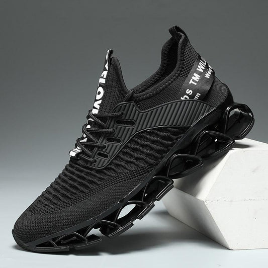 Men’s Lightweight Blade Sneakers – All-Black Street Style | Free Shipping